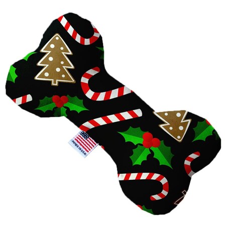 Mirage Pet Products Candy Cane Chaos 10 in. Stuffing Free Bone Dog Toy 1272-SFTYBN10